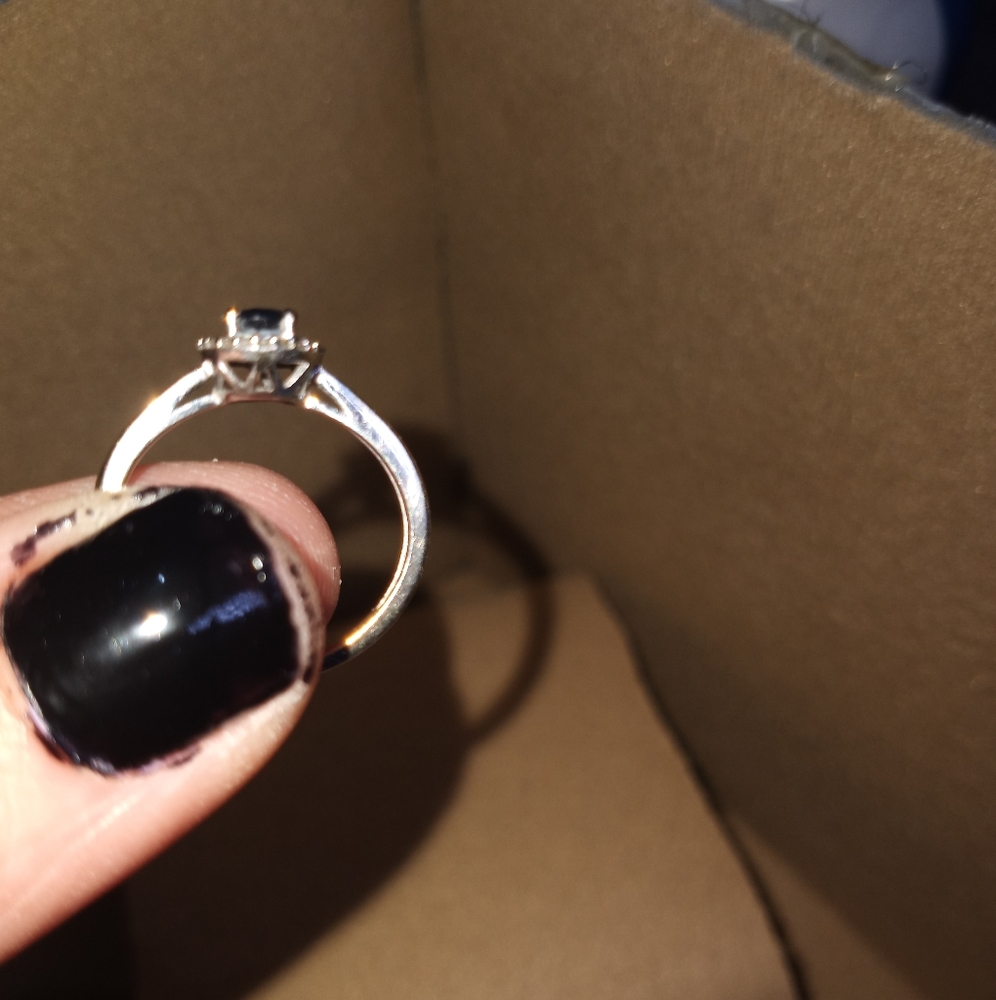 Petite blue sapphire ring